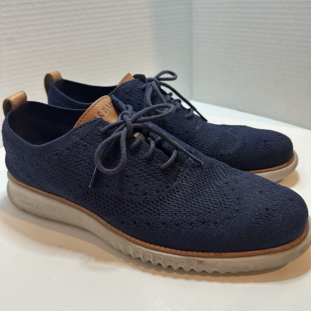 Cole Haan 2 Zero Grand Mens‎ Dress Casual Shoes. Navy Mesh Top Size 9M C27569